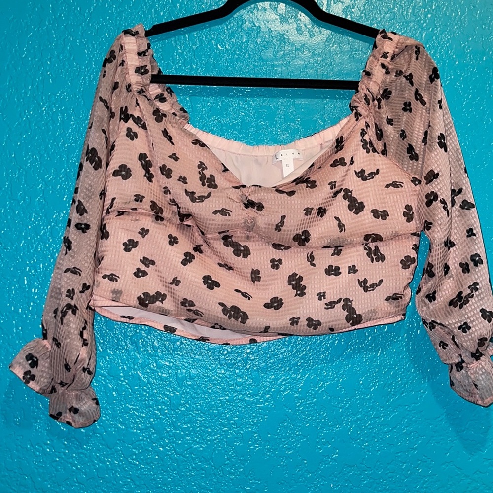 Leith off the shoulder floral blouse